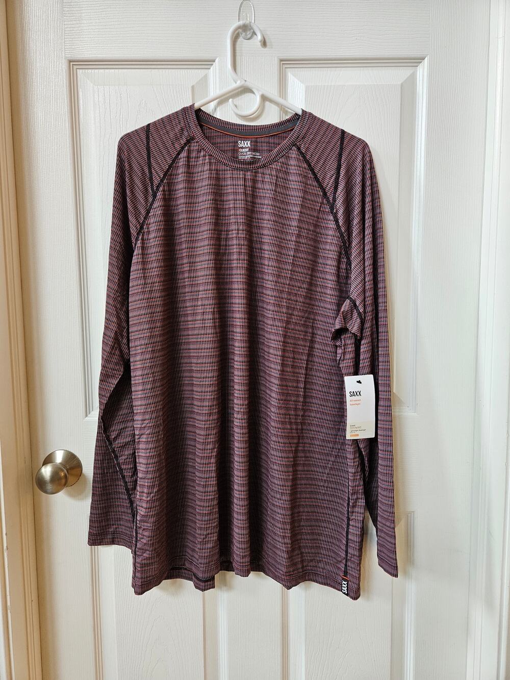 SAXX Quest Quick Dry Mesh Baselayer Shirt Men’s XXL NWT Lightweight Athletic
